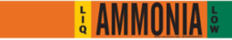 LIQ AMMONIA LOW Pipe Marker, 2.25" H x 14" W, Fits Pipes 2.5" Dia. Thru 7.875" Dia.
