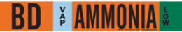 Ammonia Low Pipe Marker, 4 Inch H x 24 Inch W, Fits Pipes 8 Inch Dia. or Larger