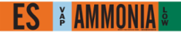 ES VAP AMMONIA LOW Pipe Marker, 4" H x 24" W, Fits Pipes 8" Dia. or Larger