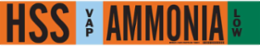 HSS VAP AMMONIA LOW Pipe Marker, 4" H x 24" W, Fits Pipes 8" Dia. or Larger