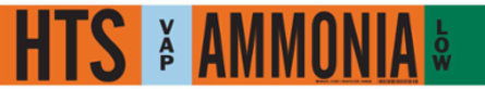 HTS VAP AMMONIA LOW Pipe Marker, 4" H x 24" W, Fits Pipes 8" Dia. or Larger