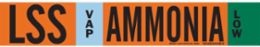 LSS VAP AMMONIA LOW Pipe Marker, 4" H x 24" W, Fits Pipes 8" Dia. or Larger
