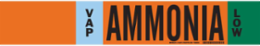 VAP AMMONIA LOW Pipe Marker, 4" H x 24" W, Fits Pipes 8" Dia. or Larger