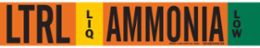 LTRL LIQ AMMONIA LOW Pipe Marker, 4" H x 24" W, Fits Pipes 8" Dia. or Larger
