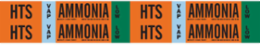 HTS VAP AMMONIA LOW Pipe Marker, 1.125" H x 7" W, Card of 4 Each, Fits Pipes 0.75" Dia. Thru 2.375" Dia.