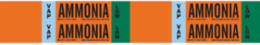 VAP AMMONIA LOW Pipe Marker, 1.125" H x 7" W, Card of 4 Each, Fits Pipes 0.75" Dia. Thru 2.375" Dia.