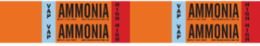 VAP AMMONIA HIGH Pipe Marker, 1.125" H x 7" W, Card of 4 Each, Fits Pipes 0.75" Dia. Thru 2.375" Dia.