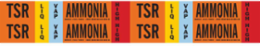 TSR LIQVAP AMMONIA HIGH Pipe Marker, 1.125" H x 7" W, Card of 4 Each, Fits Pipes 0.75" Dia. Thru 2.375" Dia.