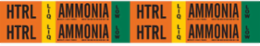 HTRL LIQ AMMONIA LOW Pipe Marker, 1.125" H x 7" W, Card of 4 Each, Fits Pipes 0.75" Dia. Thru 2.375" Dia.