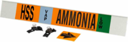 HSS VAP AMMONIA LOW Pipe Marker, 4" H x 24" W, Fits Pipes 8" Dia. or Larger