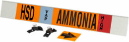HSD VAP AMMONIA HIGH Pipe Marker, 4" H x 24" W, Fits Pipes 8" Dia. or Larger