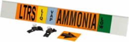 LTRS LIQVAP AMMONIA LOW Pipe Marker, 4" H x 24" W, Fits Pipes 8" Dia. or Larger