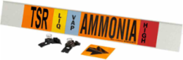 TSR LIQVAP AMMONIA HIGH Pipe Marker, 4" H x 24" W, Fits Pipes 8" Dia. or Larger