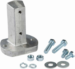 Sign Post Hardware, 4.25" H x 3.25" W x 2.5" D, Aluminum