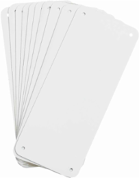 Blank Panel Sign 4.25 Inch H x 10.25 Inch W, Pack of 10, Polystyrene, Write-On