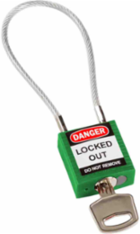Compact Cable Padlock - 5-Pin Cylinder, 4.2 Inch Shackle Clearance, Keyed Different