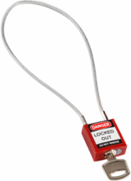 Compact Cable Padlock - 5-Pin, 8 Inch Shackle Clearance, Nylon Body