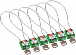 Compact Cable Padlock - 5-Pin Cylinder, 8 Inch Shackle Clearance, Keyed Alike