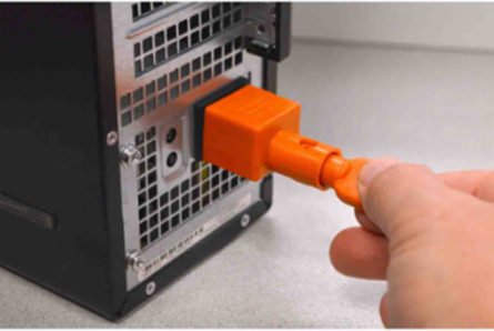Detachable IEC Power Cord Plug Lockout