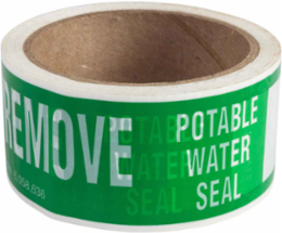 PVC Water Cooler Tape, White on Green