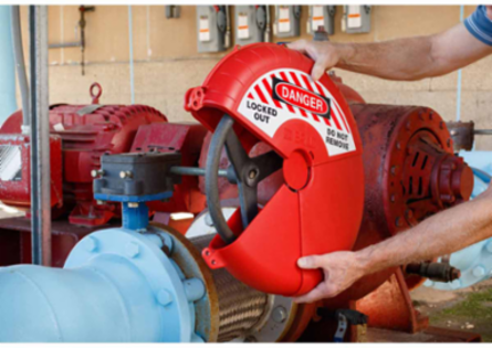 Collapsible Gate Valve Lockout Device, 13-18" Diameters