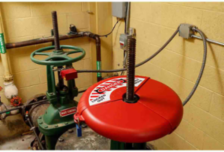 Collapsible Gate Valve Lockout Device, 13-18" Diameters