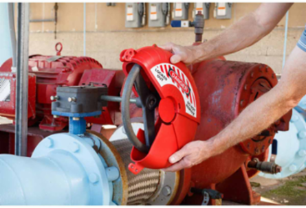 Collapsible Gate Valve Lockout Device, 7-13" Diameters