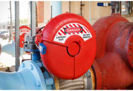 Collapsible Gate Valve Lockout Device, 7-13" Diameters