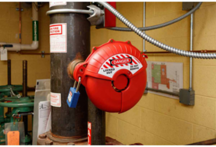 Collapsible Gate Valve Lockout Device, 3-7" Diameters
