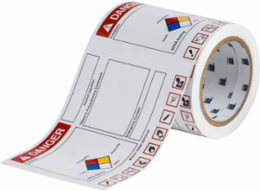GHS Danger Write-On Label 4 Inch H x 6 Inch W Vinyl, Permanent Adhesive, 100 Labels per Roll