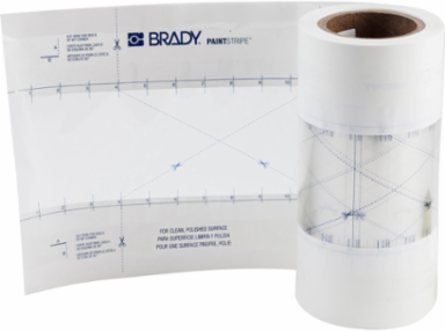 PaintStripe™: Stencil, 4 " x 100', Polypropylene, Continuous Line