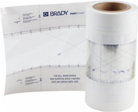 PaintStripe™: Stencil, 4 " x 100', Polyester, Continuous Line