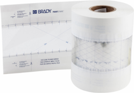 PaintStripe™: Stencil, 4 " x 500', Polypropylene, Continuous Line
