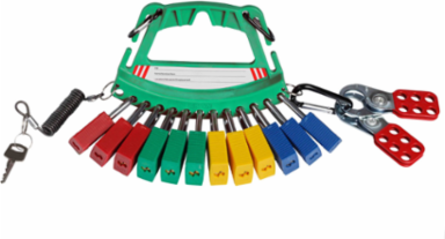 Safety Lock and Tag Carrier, 5.25" H x 7.75" W, Green
