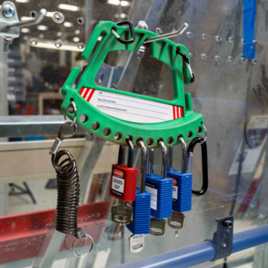 Safety Lock and Tag Carrier, 5.25" H x 7.75" W, Green