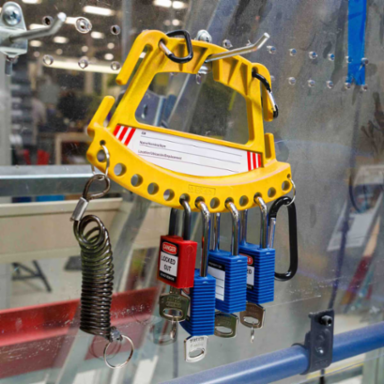 Safety Lock and Tag Carrier, 5.25" H x 7.75" W, Yellow