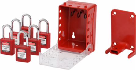 Ultra Compact Lock Box, Includes 6 Red Keyed-Alike Locks