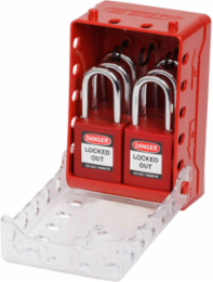 Ultra Compact Lock Box, Includes 6 Red Keyed-Different Locks