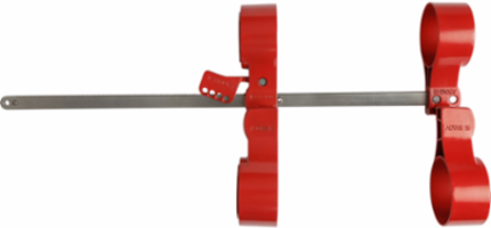 Pipe Blind Flange Lockout Device, 24.75" H x 9.75" W