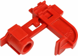 9/16 Inch Block Fuse Lockout, Red, Fiberglass Reinforced Nylon, 2 Padlock Capacity