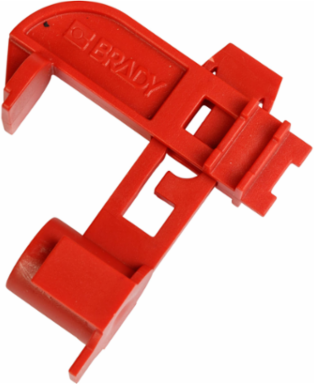 9/16 Inch Block Fuse Lockout, 2 Inch Length, Fits 2 Padlocks, Made of Fiberglass Reinforced Nylon