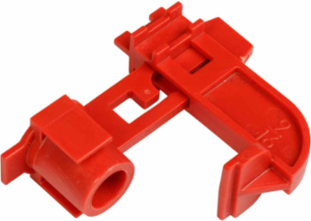 9/16 Inch Block Fuse Lockout, 2 Inch Length, Fits 2 Padlocks, Made of Fiberglass Reinforced Nylon