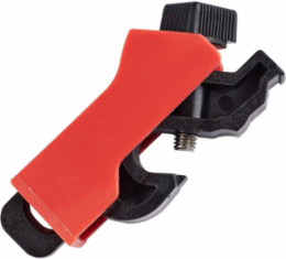 Mini Circuit Breaker Lockout, 1/2 Inch Width, Fiberglass Reinforced Nylon, Red