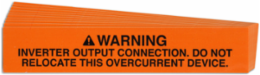 Pre-Printed SOLAR RELOCATE Warning Labels, 1"x4" Vinyl, 25Pk
