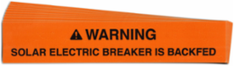 Pre-Printed SOLAR BREAKER BACKFED Warning Labels, 1"x4" Vinyl, 25Pk