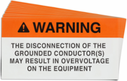 Pre-Printed SOLAR BIPOLAR ARRAY Warning Labels, 2"x3.75" Vinyl, 25Pk
