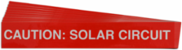 Pre-Printed SOLAR CIRCUIT Warning Labels, 1"x6.5" Acrylic, 25Pk
