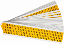 1500 Series Vinyl Letter Labels, 0 to 9, 0.375 Inch H x 0.25 Inch W, Outdoor Use