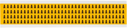 15 Series Vinyl Letter Labels, 0.375 Inch H x 0.25 Inch W, Black on Yellow