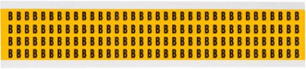 Pressure Sensitive Vinyl Letter Labels - 0.375 Inch H x 0.25 Inch W, Black on Yellow